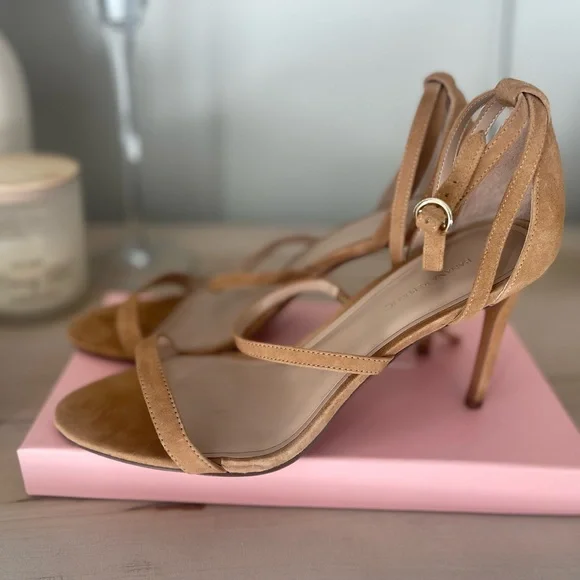 🏷️🔖🎁 New With Box Nude Strappy 4” Heels - Picture 2 of 6